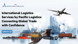 Cargo ship and airplane representing international logistics services by Pacific Logistics, enabling seamless global trade connections.